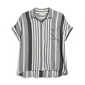 Thread & Supply Black and White Striped Button Down Shirt